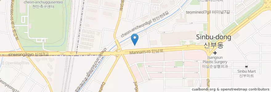 Mapa de ubicacion de 자혜치과의원 en 韩国/南韓, 忠清南道, 天安市, 西北區.