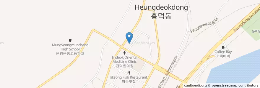 Mapa de ubicacion de 현대부부치과의원 en 大韓民国, 慶尚北道, 聞慶市.