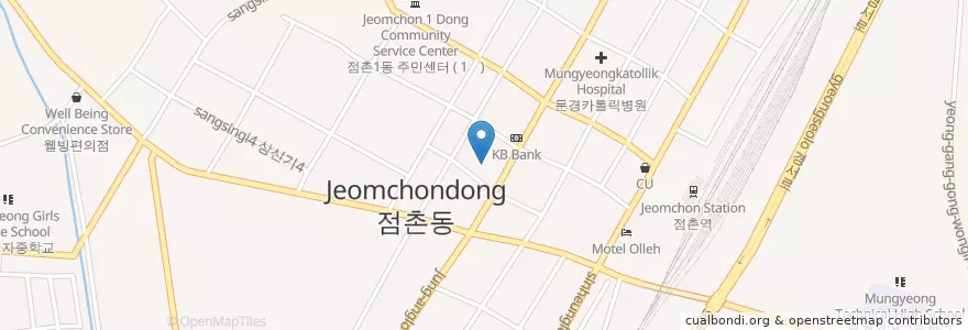 Mapa de ubicacion de (의료법인)서일의료재단문경중앙병원 (( Uiryobeopin ) Seoiluiryojaedanmungyeongjungang Hospital) en Corea Del Sur, Gyeongsang Del Norte, 문경시.