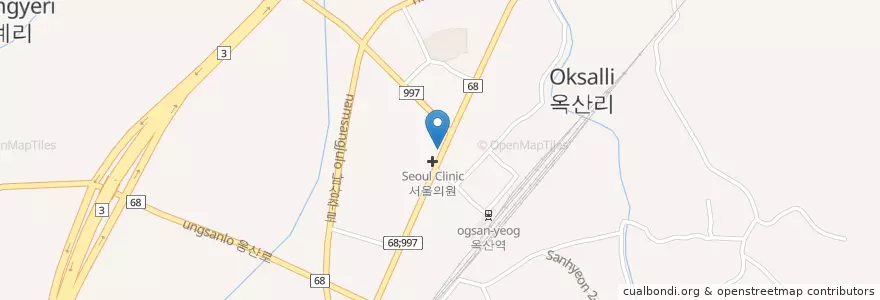Mapa de ubicacion de 오복한의원 en Corea Del Sur, Gyeongsang Del Norte, 상주시.