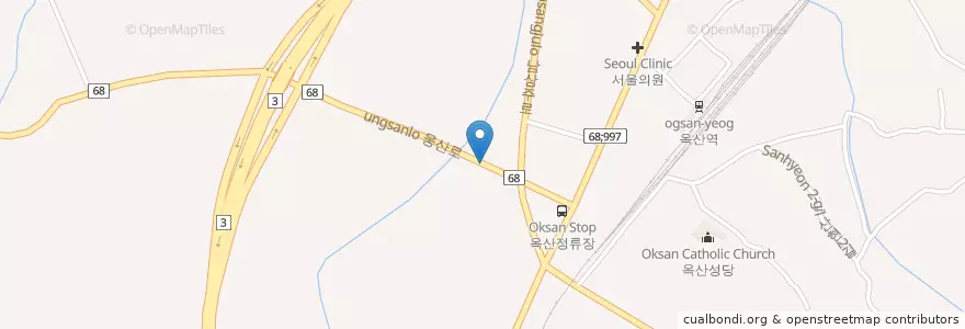 Mapa de ubicacion de 공성면보건지소 en 대한민국, 경상북도, 상주시.