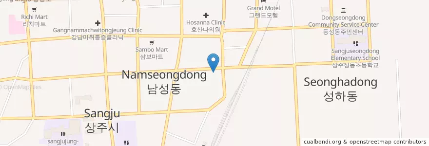 Mapa de ubicacion de 대동의원 en Korea Selatan, Gyeongsang Utara, 상주시.