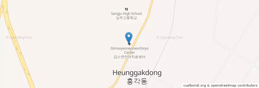 Mapa de ubicacion de 김소연언어치료센터 en Corea Del Sur, Gyeongsang Del Norte, 상주시.