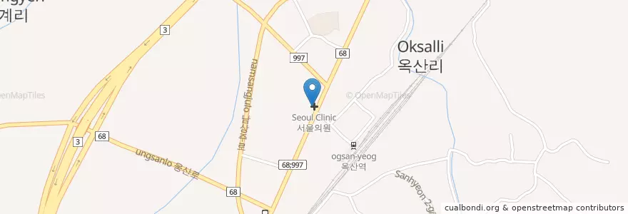 Mapa de ubicacion de 서울의원 en Corea Del Sur, Gyeongsang Del Norte, 상주시.