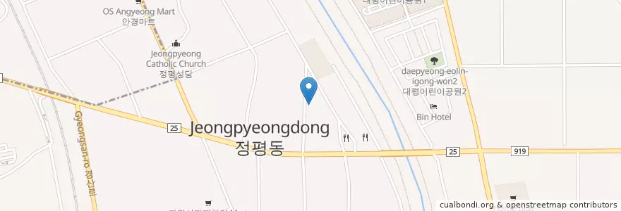 Mapa de ubicacion de 행복한가정의학과의원 en 韩国/南韓, 庆尚北道, 慶山市.
