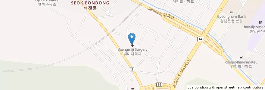 Mapa de ubicacion de 예일항맥외과의원 en Südkorea, Gyeongsangnam-Do, 창원시, 마산회원구.