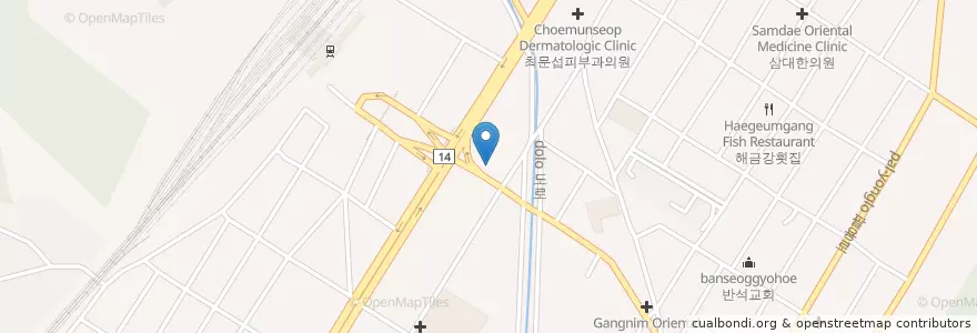 Mapa de ubicacion de 라파의원 en 대한민국, 경상남도, 창원시, 마산회원구.