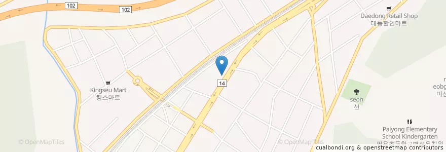 Mapa de ubicacion de 한양정형외과의원 en 대한민국, 경상남도, 창원시, 마산회원구.
