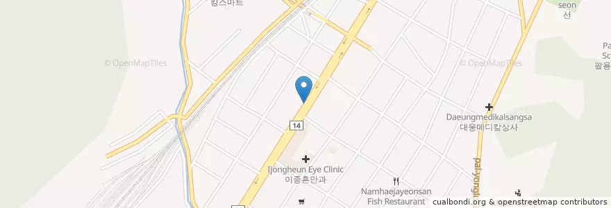 Mapa de ubicacion de 정안과의원 en Korea Selatan, Gyeongsang Selatan, 창원시, 마산회원구.