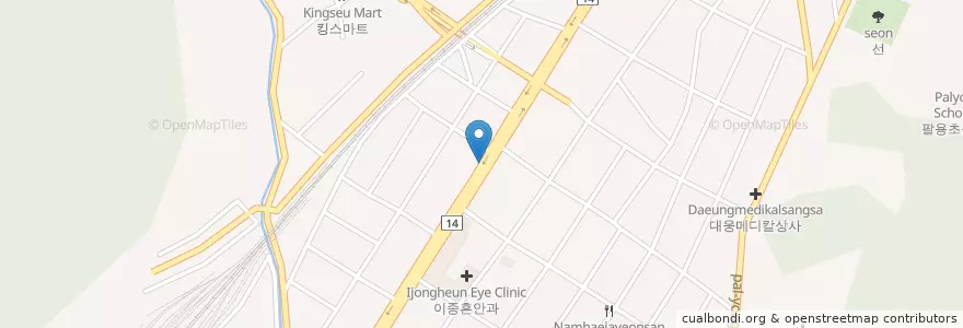 Mapa de ubicacion de 정청신경정신과의원 en 대한민국, 경상남도, 창원시, 마산회원구.