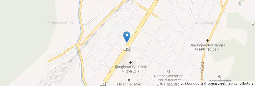 Mapa de ubicacion de 정환증신경정신과의원 en Südkorea, Gyeongsangnam-Do, 창원시, 마산회원구.