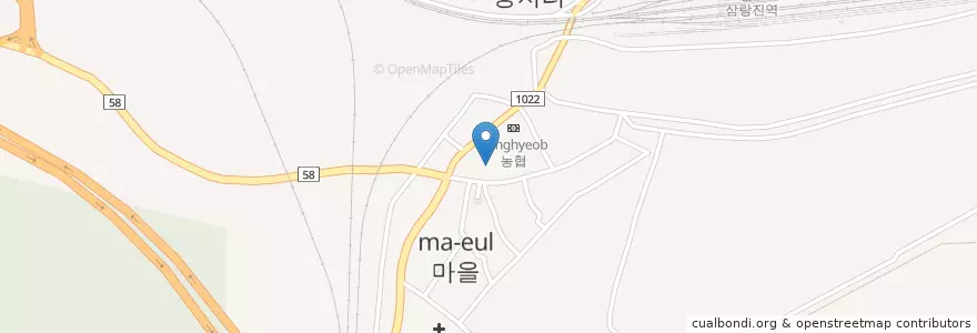 Mapa de ubicacion de 경동한의원 en كوريا الجنوبية, 경상남도, 밀양시.