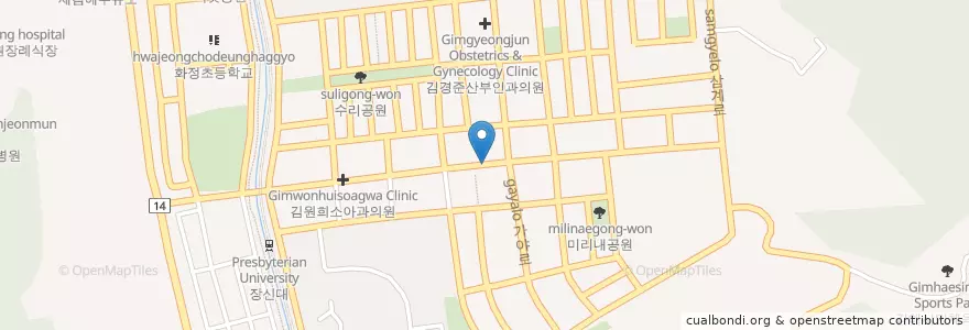 Mapa de ubicacion de E-편한치과 en Zuid-Korea, Gyeongsangnam-Do, 김해시.
