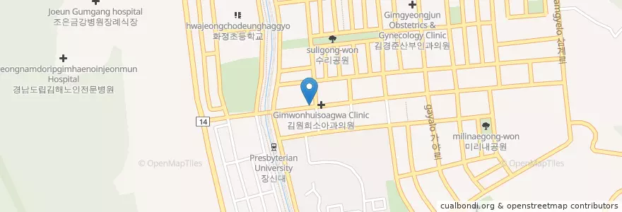 Mapa de ubicacion de Migain Dental Clinic en South Korea, Gyeongsangnam-Do, Gimhae-Si.