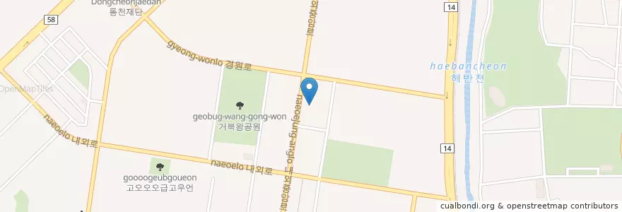 Mapa de ubicacion de 행복한치과의원 en 대한민국, 경상남도, 김해시.