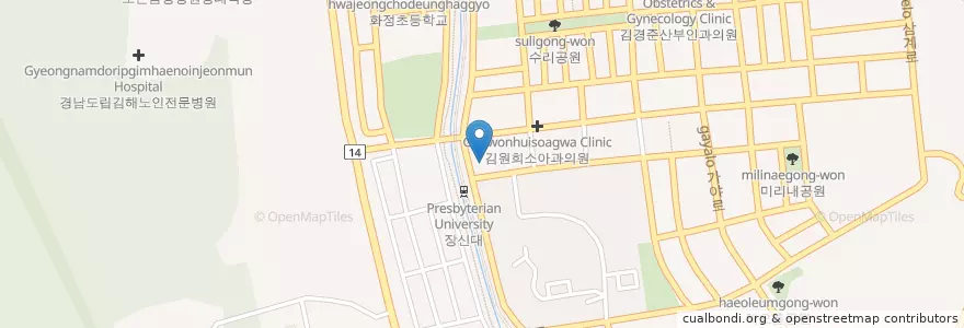 Mapa de ubicacion de amp;훈소아과의원 en Corée Du Sud, Gyeongsang Du Sud, 김해시.