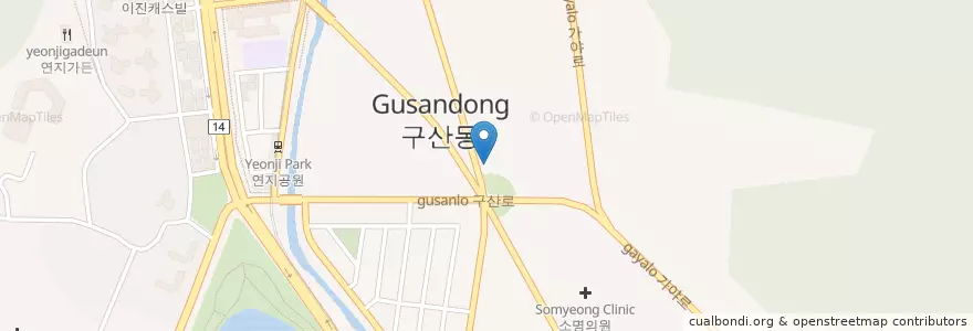 Mapa de ubicacion de Gimhaedajeonghan Obstetrics & Gynecology Clinic en South Korea, Gyeongsangnam-Do, Gimhae-Si.