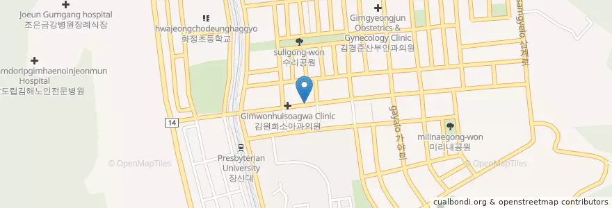 Mapa de ubicacion de 북부제일내과 en Corée Du Sud, Gyeongsang Du Sud, 김해시.