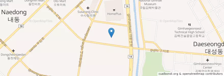 Mapa de ubicacion de 차형수홈클리닉의원 en 대한민국, 경상남도, 김해시.