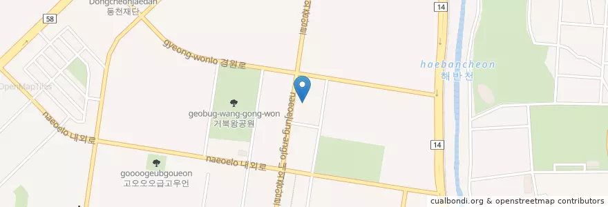 Mapa de ubicacion de 우리들신경통증크리닉 en Zuid-Korea, Gyeongsangnam-Do, 김해시.