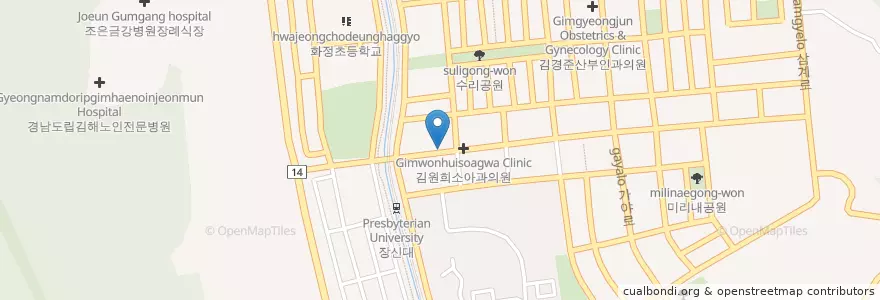 Mapa de ubicacion de Seongsan Oriental Medicine Clinic en South Korea, Gyeongsangnam-Do, Gimhae-Si.