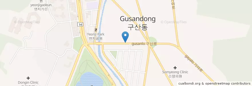 Mapa de ubicacion de 현대병원 en Corea Del Sur, Gyeongsang Del Sur, 김해시.