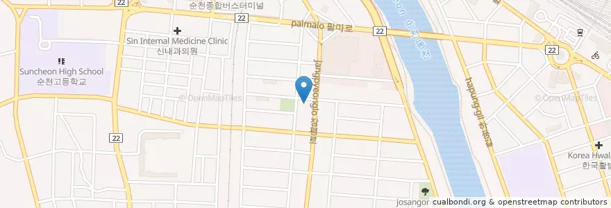 Mapa de ubicacion de 임내과의원 en کره جنوبی, جئولانام-دو, 순천시.