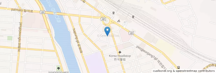 Mapa de ubicacion de 김진만한의원 en Güney Kore, 전라남도, 순천시.
