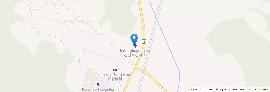 Mapa de ubicacion de 진상보건지소 en Güney Kore, 전라남도, 광양시.