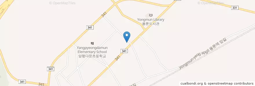 Mapa de ubicacion de 용문한의원 en 대한민국, 경기도, 양평군.