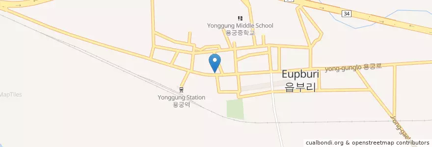 Mapa de ubicacion de 용궁가축병원 en كوريا الجنوبية, 경상북도, 예천군.
