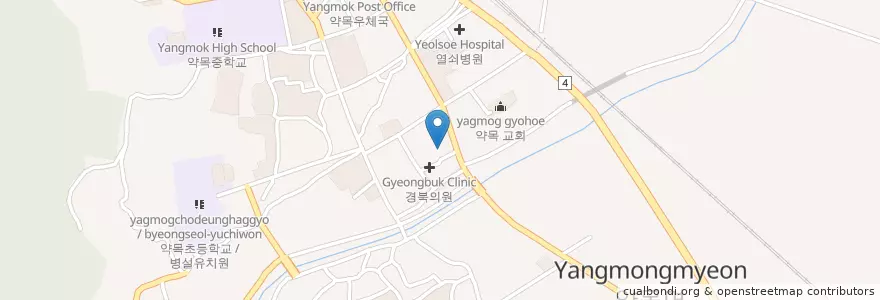 Mapa de ubicacion de 경북의원 en Corea Del Sur, Gyeongsang Del Norte, 칠곡군.