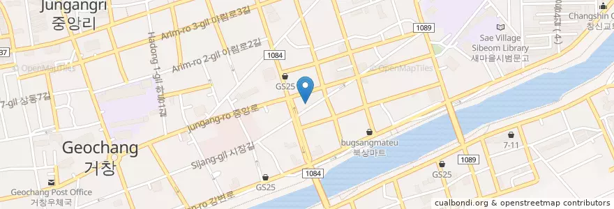 Mapa de ubicacion de 실로암의원 en 대한민국, 경상남도, 거창군.
