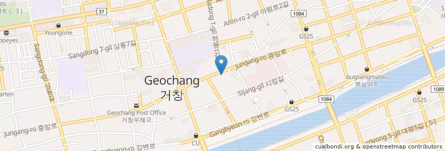 Mapa de ubicacion de 송가축병원 en كوريا الجنوبية, 경상남도, 거창군.