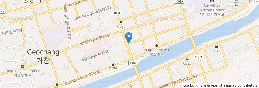 Mapa de ubicacion de 우리한의원 en 대한민국, 경상남도, 거창군.