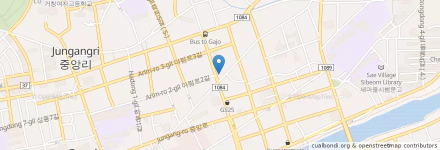 Mapa de ubicacion de 장수한의원 en Südkorea, Gyeongsangnam-Do, 거창군.
