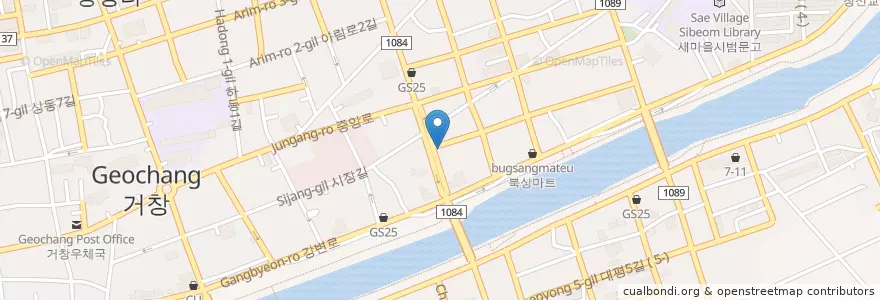 Mapa de ubicacion de 사랑방한의원 en کره جنوبی, جئونسانگنام-دو, 거창군.