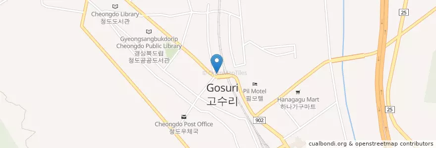 Mapa de ubicacion de 박영순한의원 en Güney Kore, 경상북도, 청도군, 청도읍.
