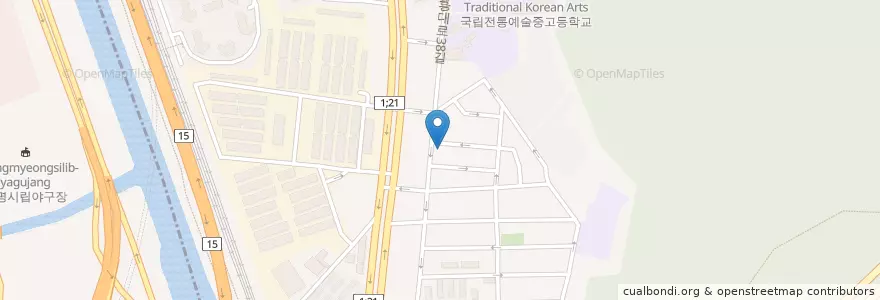 Mapa de ubicacion de 박미여성사우나 en Corea Del Sur, Seúl, 금천구, 시흥3동.