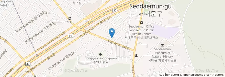 Mapa de ubicacion de 석가사 en 韩国/南韓, 首尔, 西大門區, 연희동.