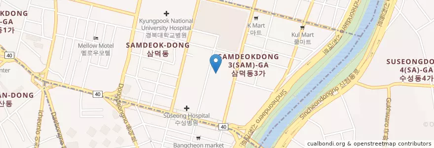 Mapa de ubicacion de 우리절 호림사 en Südkorea, Daegu, Jung-Gu.