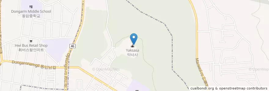 Mapa de ubicacion de 약사사 대웅전 en Corée Du Sud, Inchon, 남동구, 간석동.