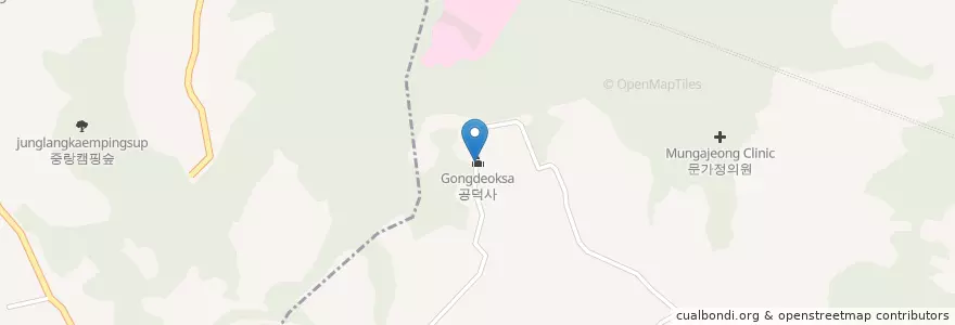 Mapa de ubicacion de Gongdeoksa en South Korea, Gyeonggi-Do, Guri-Si.