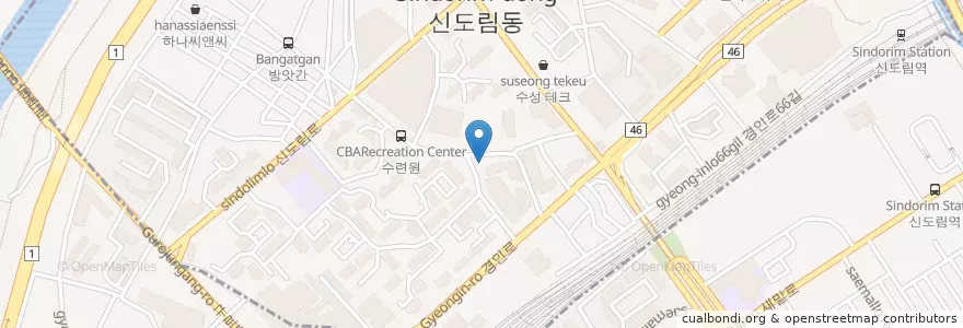 Mapa de ubicacion de 신도림동성당 en كوريا الجنوبية, سول, 구로구, 신도림동.