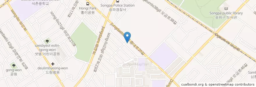 Mapa de ubicacion de 천주교가락2동성당 en Corea Del Sur, Seúl, 송파구, 가락2동.