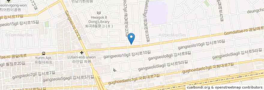 Mapa de ubicacion de 도서출판의성당 en Corea Del Sur, Seúl, 강서구, 화곡8동.