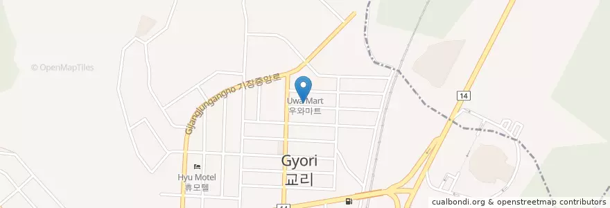 Mapa de ubicacion de 천주교부산교구교성당 en كوريا الجنوبية, بسان, 기장군, 기장읍.