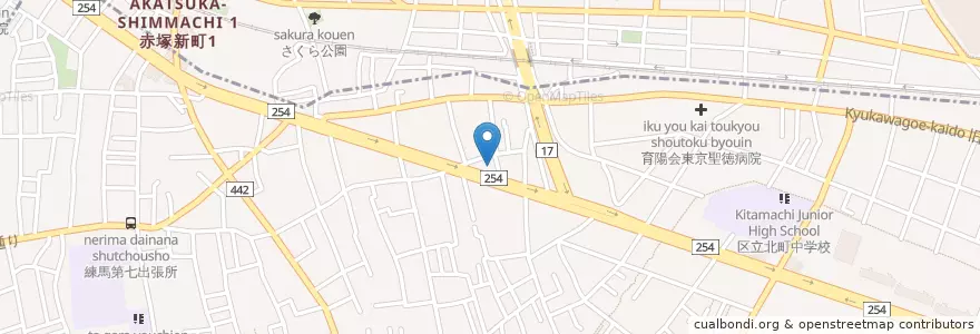 Mapa de ubicacion de エッソ下赤塚SS en Japan, Tokio, 練馬区.