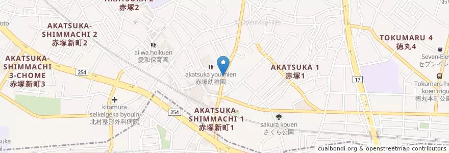 Mapa de ubicacion de バイケーオ en Japan, Tokio, 練馬区.