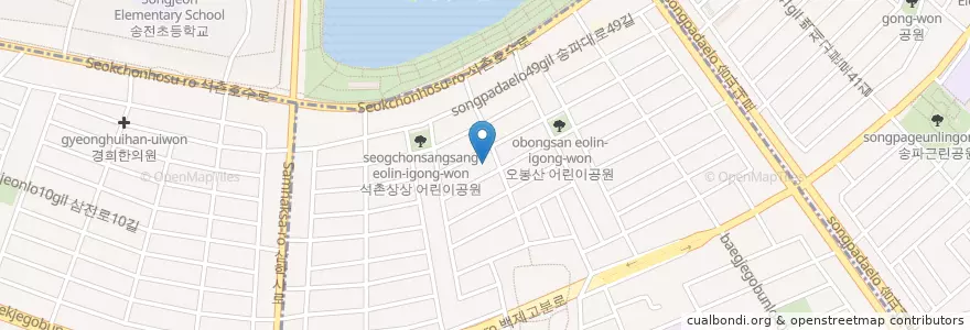 Mapa de ubicacion de 세종법률경제연구소 en Korea Selatan, 서울, 송파구.